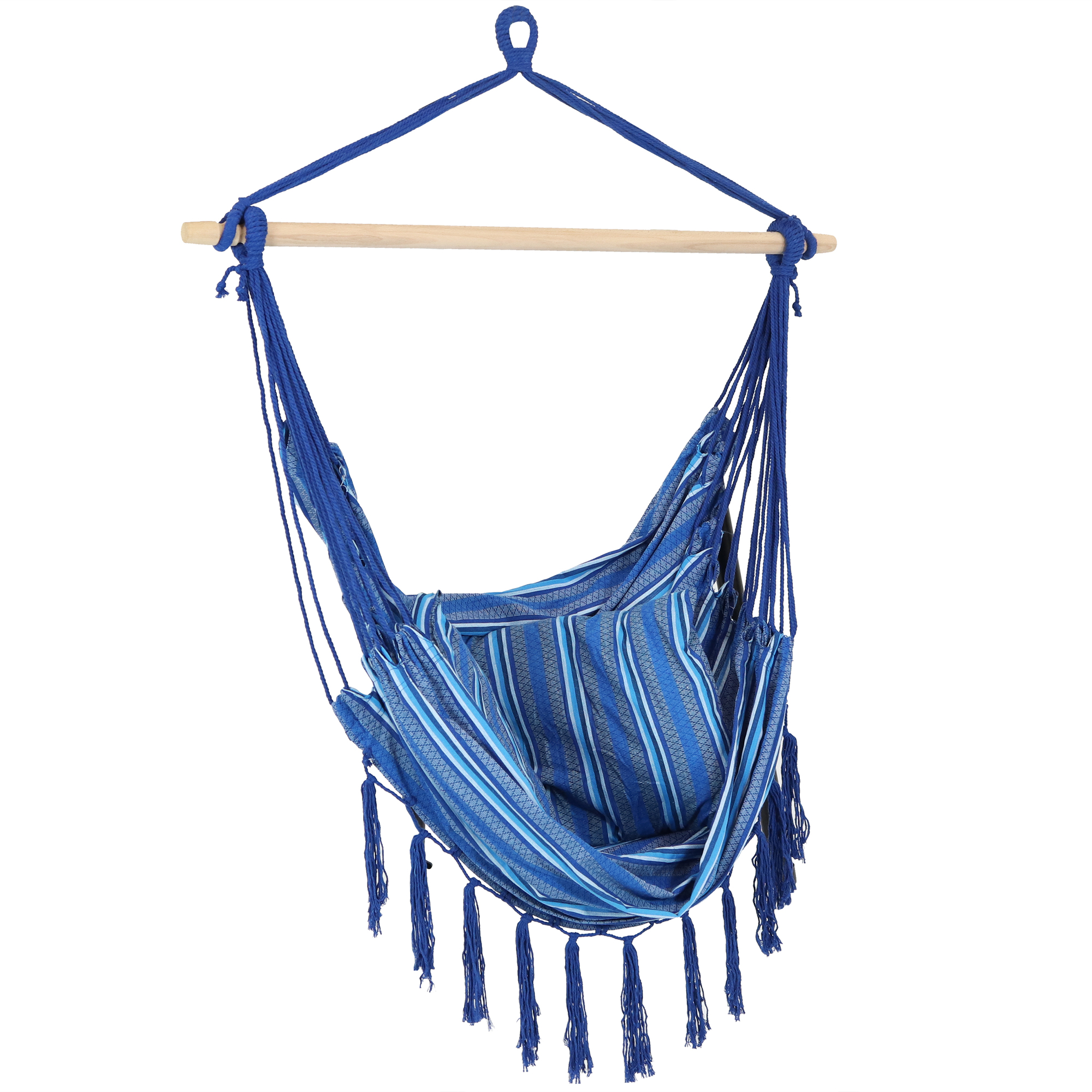 Sunnydaze Decor, Hanging Cushioned Hammock Chair - Cornflower, Color Blue, Capacity 265 lb, Material Polyester, Model# LY-137
